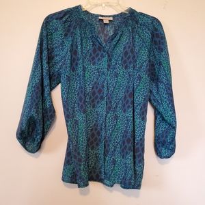 Trucker long sleeve blouse, xs